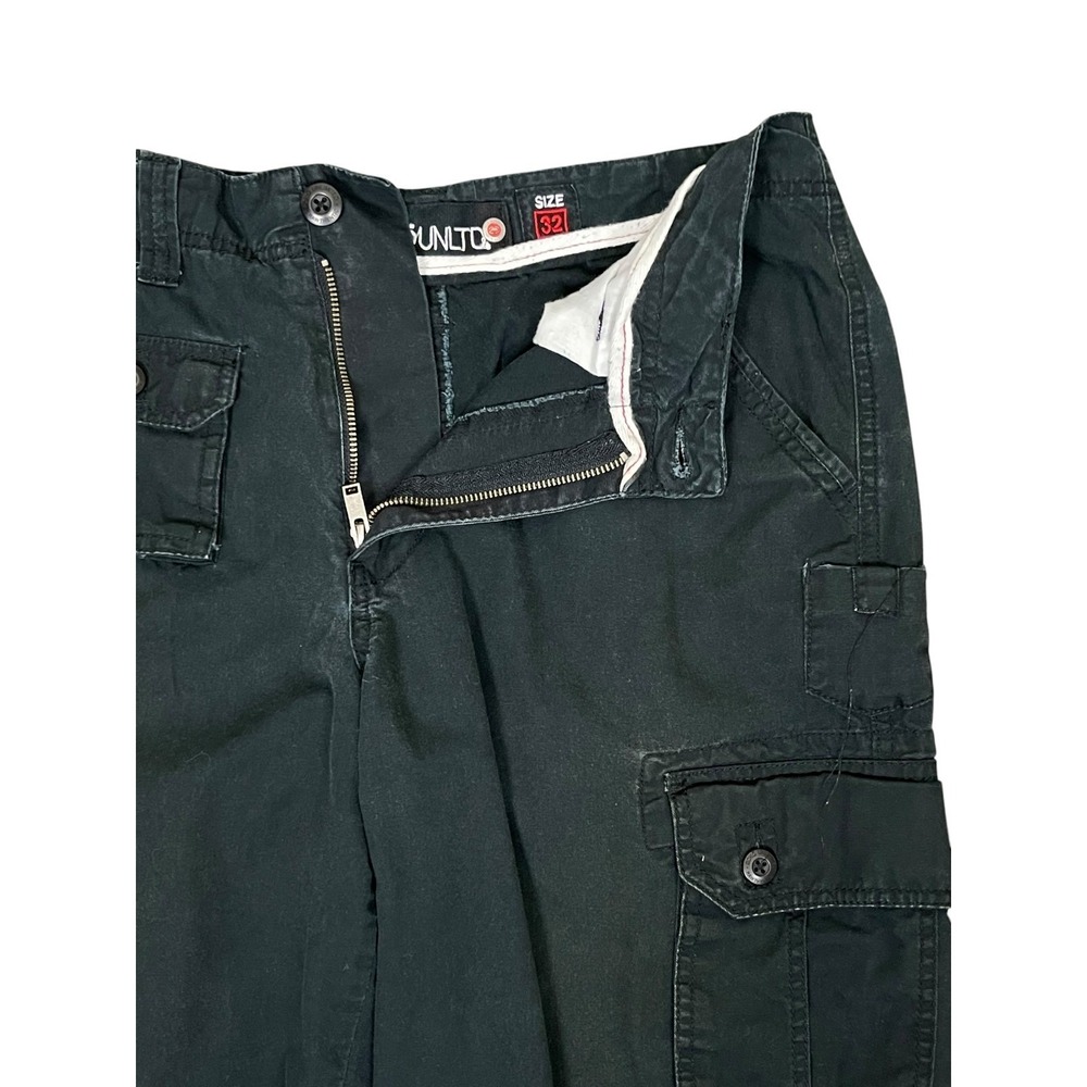 Ecko Unltd Mens Black Cargo Shorts 32 Y2K Streetwear Skater Baggy Hip Hop - Picture 11 of 14